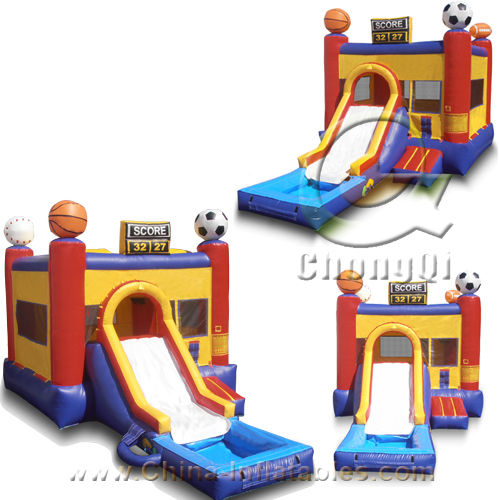 inflatable combo jumper water slide
